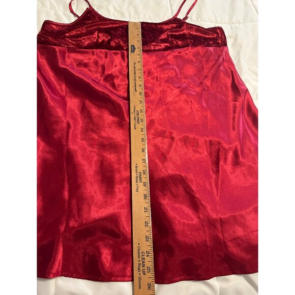 Y2k Delicate Treasures Baby Doll XL Chemise  Nightie Satin Slip Dress Velvet - Picture 4 of 11